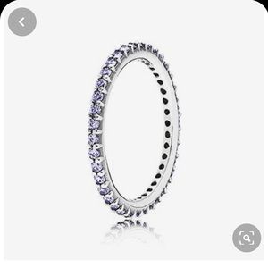 Pandora violet cz silver 925 ring 54/7
